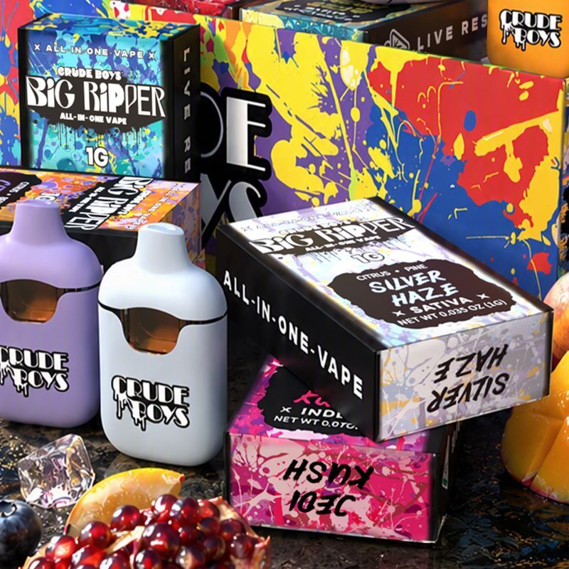 Crude Boys Big Ripper 1g & 2g Empty All-In-One Vape Pens with Packaging